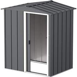 5ft X 4ft Value Apex Metal Shed - Anthracite Grey (1.62m X 1.22m)