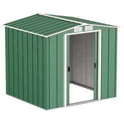 6ft X 6ft Value Apex Metal Shed - Green (2.01m X 1.82m)