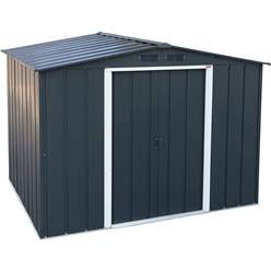 8ft X 6ft Value Apex Metal Shed - Anthracite Grey (2.62m X 1.82m)