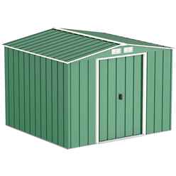 8ft X 8ft Value Apex Metal Shed - Green (2.62m X 2.42m)