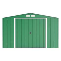 10ft X 10ft Value Apex Metal Shed - Green (3.22m X 3.02m)