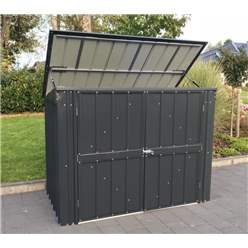 5ft X 3ft Premier Easyfix – Pent – Double Bin Store -Anthracite Grey (1.74m X 1.01m)