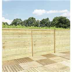 6ft (1.83m) Horizontal Pressure Treated 12mm Tongue & Groove Fence Panel