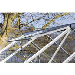 6ft X 8ft Premier Single Door Aluminium Greenhouse - Curved Eaves