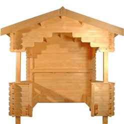 8ft X 8ft Outdoor Shelter (44mm Log Thickness) (2350x2350)