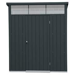 6ft X 5ft Heavy Duty Apex Metal Shed - Anthracite Grey