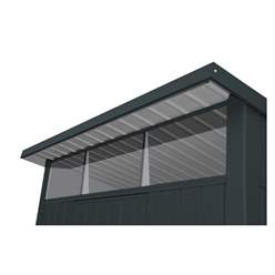 6ft X 5ft Heavy Duty Apex Metal Shed - Anthracite Grey