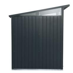 8ft X 6ft Heavy Duty Apex Metal Shed - Anthracite Grey