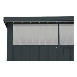 8ft X 6ft Heavy Duty Apex Metal Shed - Anthracite Grey