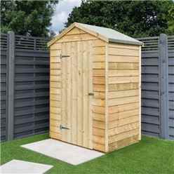 4ft X 3ft Overlap Apex Shed With Single Door (8mm Overlap)