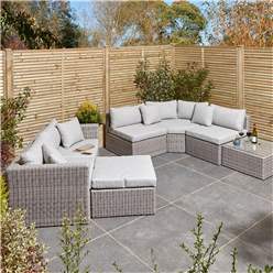 8 Seater Multifunction Flat Wicker Weave Set