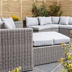 8 Seater Multifunction Flat Wicker Weave Set