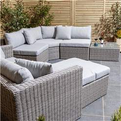 8 Seater Multifunction Flat Wicker Weave Set