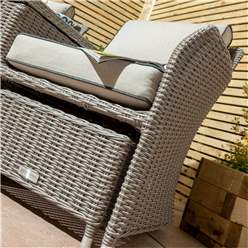 2 Seater Natural Stone Rattan Weave Companion Set