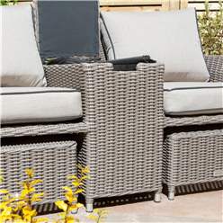 2 Seater Natural Stone Rattan Weave Companion Set