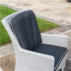 2 Seater Putty Grey Rattan Weave Bistro Set