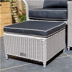 2 Seater Putty Grey Rattan Weave Companion Set