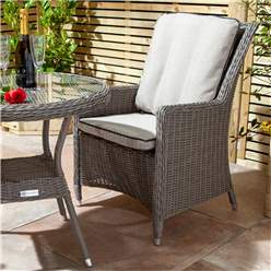 2 Seater Natural Stone Rattan Weave Bistro Set