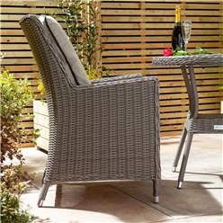 2 Seater Natural Stone Rattan Weave Bistro Set