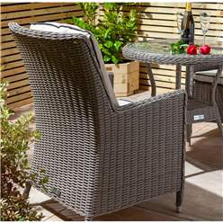 2 Seater Natural Stone Rattan Weave Bistro Set