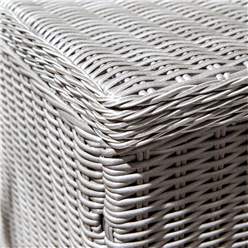 Putty Grey Rattan Weave Cushion Box