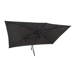 Powder-Coated Steel Frame Adjustable Rectangle Overhang Parasol