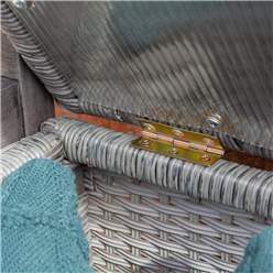 Hardwood Timber Framed Rattan Weave Bench