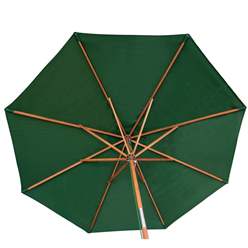 2.7m Green Wooden Parasol