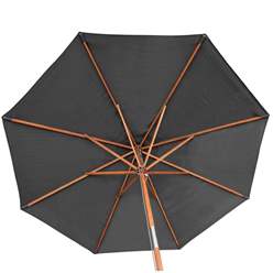 2.7m Grey Wooden Parasol