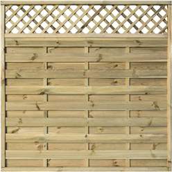 Pack Of 3 - 6 X 6 Pressure Treated Lattice Infill Flat Screen Panel