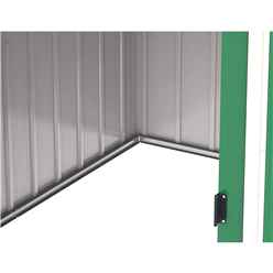 8ft X 8ft Value Apex Metal Shed - Green (2.62m X 2.42m)