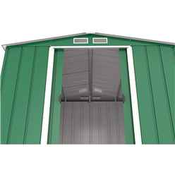 8ft X 8ft Value Apex Metal Shed - Green (2.62m X 2.42m)