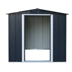 8ft X 6ft Value Apex Metal Shed - Anthracite Grey (2.62m X 1.82m)