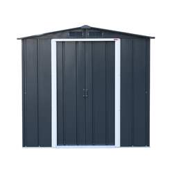 8ft X 6ft Value Apex Metal Shed - Anthracite Grey (2.62m X 1.82m)