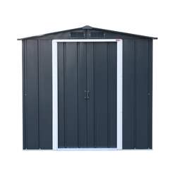 8ft X 8ft Value Apex Metal Shed - Anthracite Grey (2.62m X 2.42m)