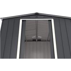 8ft X 8ft Value Apex Metal Shed - Anthracite Grey (2.62m X 2.42m)