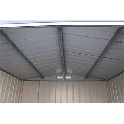 8ft X 8ft Value Apex Metal Shed - Anthracite Grey (2.62m X 2.42m)