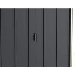 8ft X 8ft Value Apex Metal Shed - Anthracite Grey (2.62m X 2.42m)