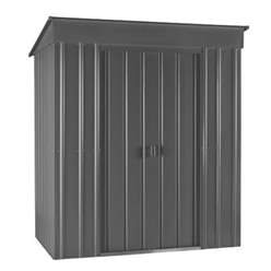 8ft X 4ft Premier Easyfix - Pent - Metal Shed - Anthracite Grey (2.42m X 1.24m)