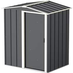 5ft X 4ft Value Apex Metal Shed - Anthracite Grey (1.62m X 1.22m)