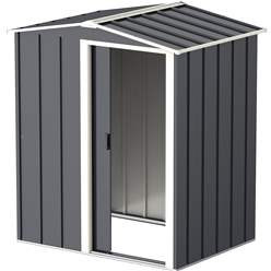 5ft X 4ft Value Apex Metal Shed - Anthracite Grey (1.62m X 1.22m)