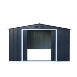 10ft X 8ft Value Apex Metal Shed - Anthracite Grey (3.22m X 2.42m)