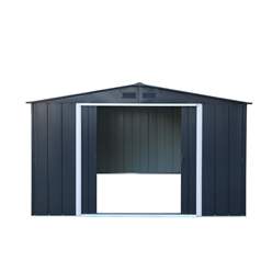 10ft X 10ft Value Apex Metal Shed - Anthracite Grey (3.22m X 3.02m)