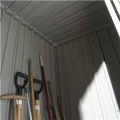 5ft X 3ft (1.43m X 0.89m) Single Door Metal Pent Shed - Dark Grey