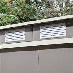 6ft X 4ft (2.01m X 1.21m) Double Door Metal Pent Shed - Light Grey