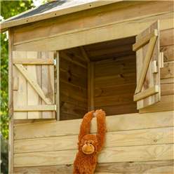 8ft X 9ft Beach Hut Playhouse With Swing (2.43m X 2.78m)