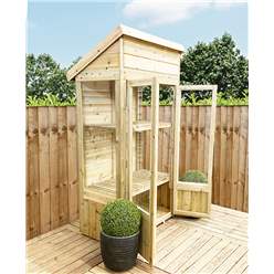 9ft X 2ft - Pent Mini Greenhouse Pressure Treated Tongue And Groove