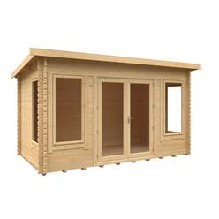 14ft X 8ft 44mm Log Cabin (19mm Tongue And Groove Floor And Roof)