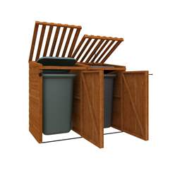 Double Bin Store (12mm Tongue And Groove Floor And Pent Roof)