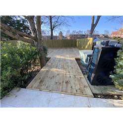 Bespoke 15m X 8m (50ft X 26ft) Deluxe Decking Timber Solution- Pressure Treated - 6 X 2 Joists (stronger And Tougher) - 32mm X 150mm Timber Decking Boards (stronger And Tougher) - Includes Install